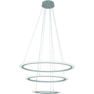 Discovery LED 31.25 inch Silver Pendant Ceiling Light, 3 Ring