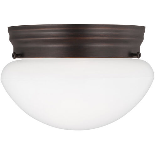 Webster 1 Light 7.75 inch Bronze Flush Mount Ceiling Light