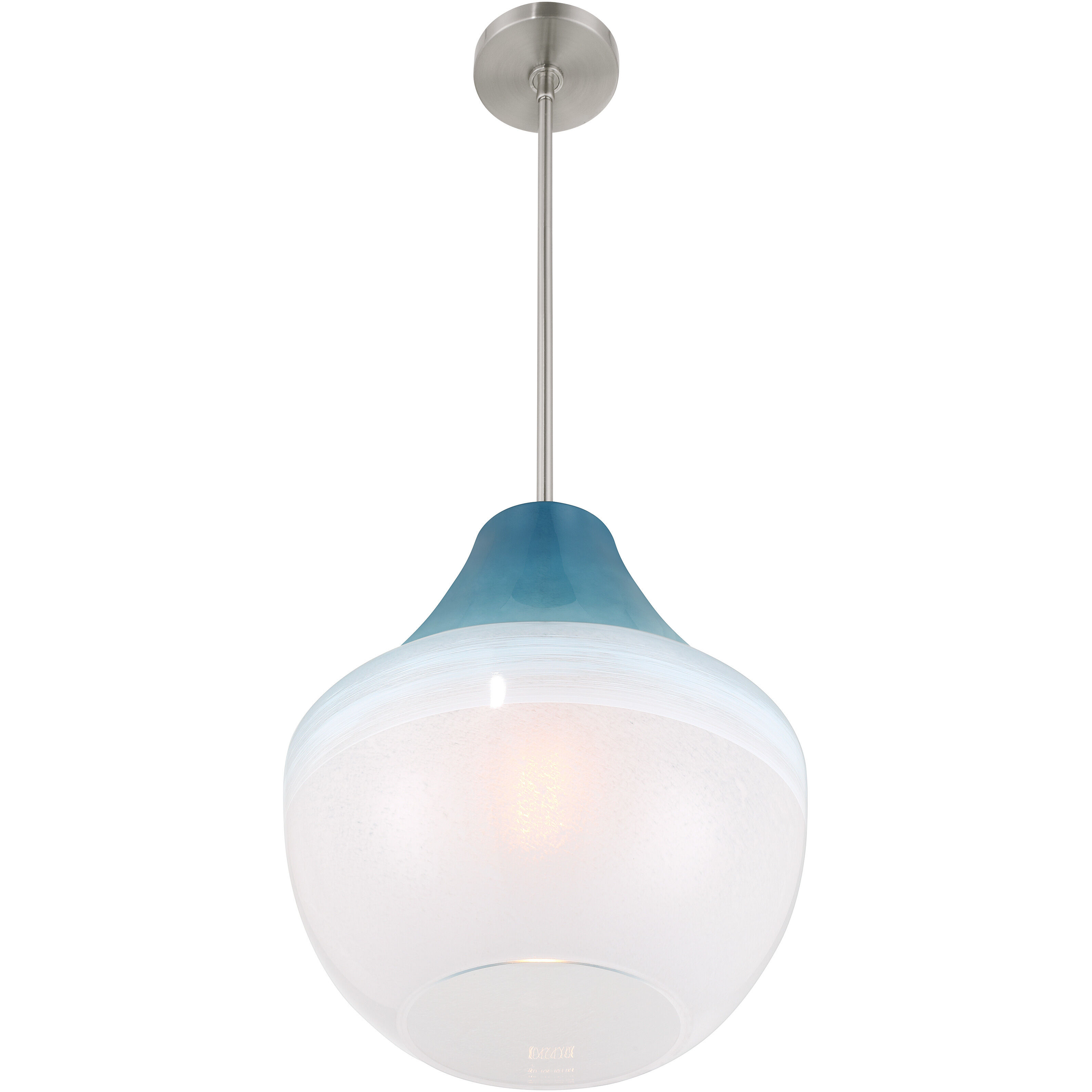 Pacific 1 Light 14 inch Brushed Nickel Pendant Ceiling Light