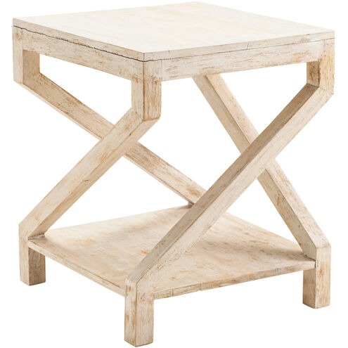 Crestview Collection Amelia 22 X 18 inch Cream End Table CVFNR889 - Open Box