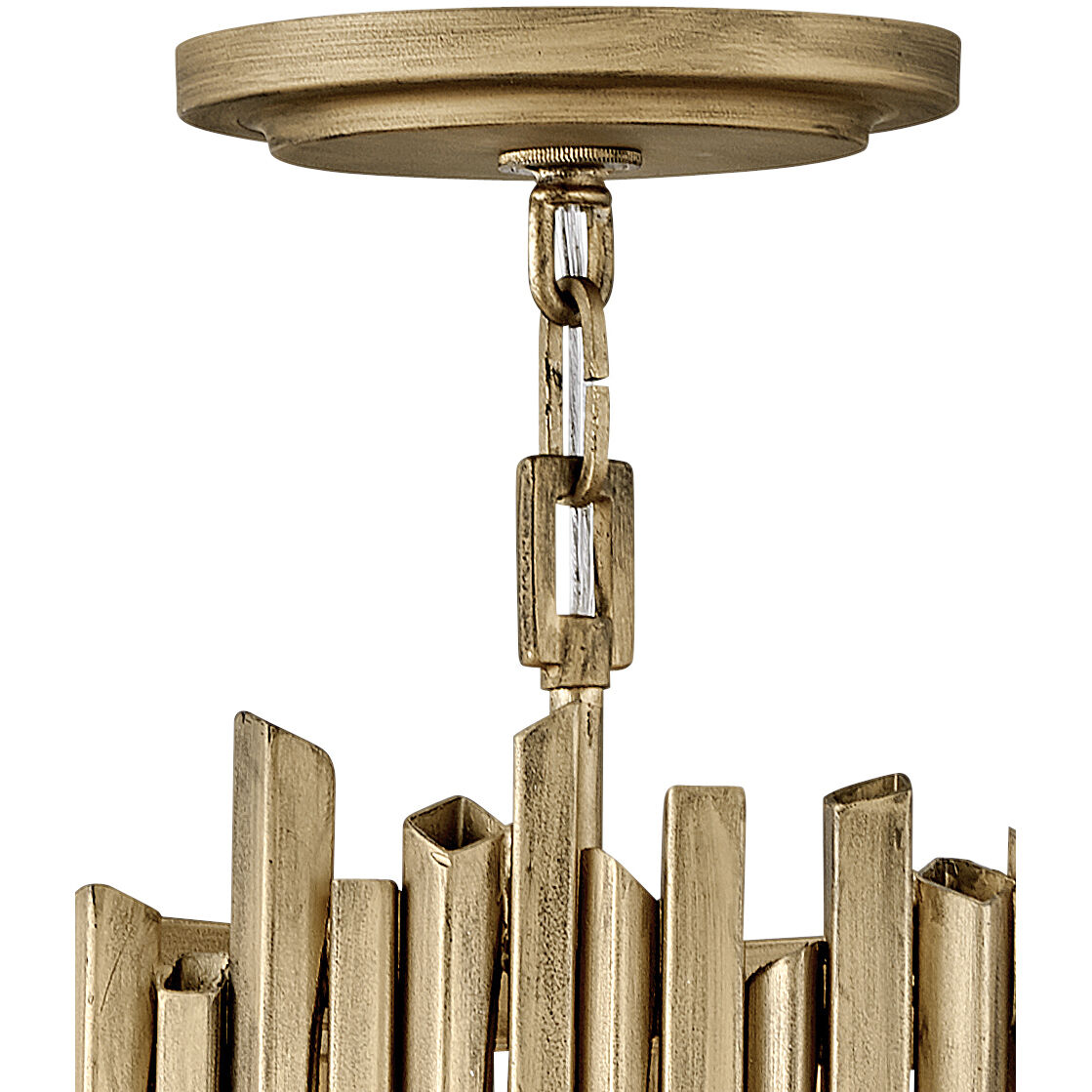 Lisa McDennon Roca 3 Light 20 inch Burnished Gold Indoor Pendant Ceiling Light, Convertible to Semi-Flush