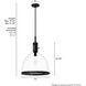 Van Nuys 1 Light 16 inch Matte Black Pendant Ceiling Light, Small