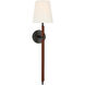 Thomas O'Brien Bryant2 LED 6.5 inch Bronze and Saddle Leather Wrapped Tail Sconce Wall Light, Large