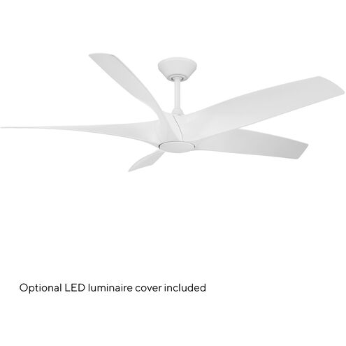 Zephyr 62 inch Matte White Downrod Ceiling Fan