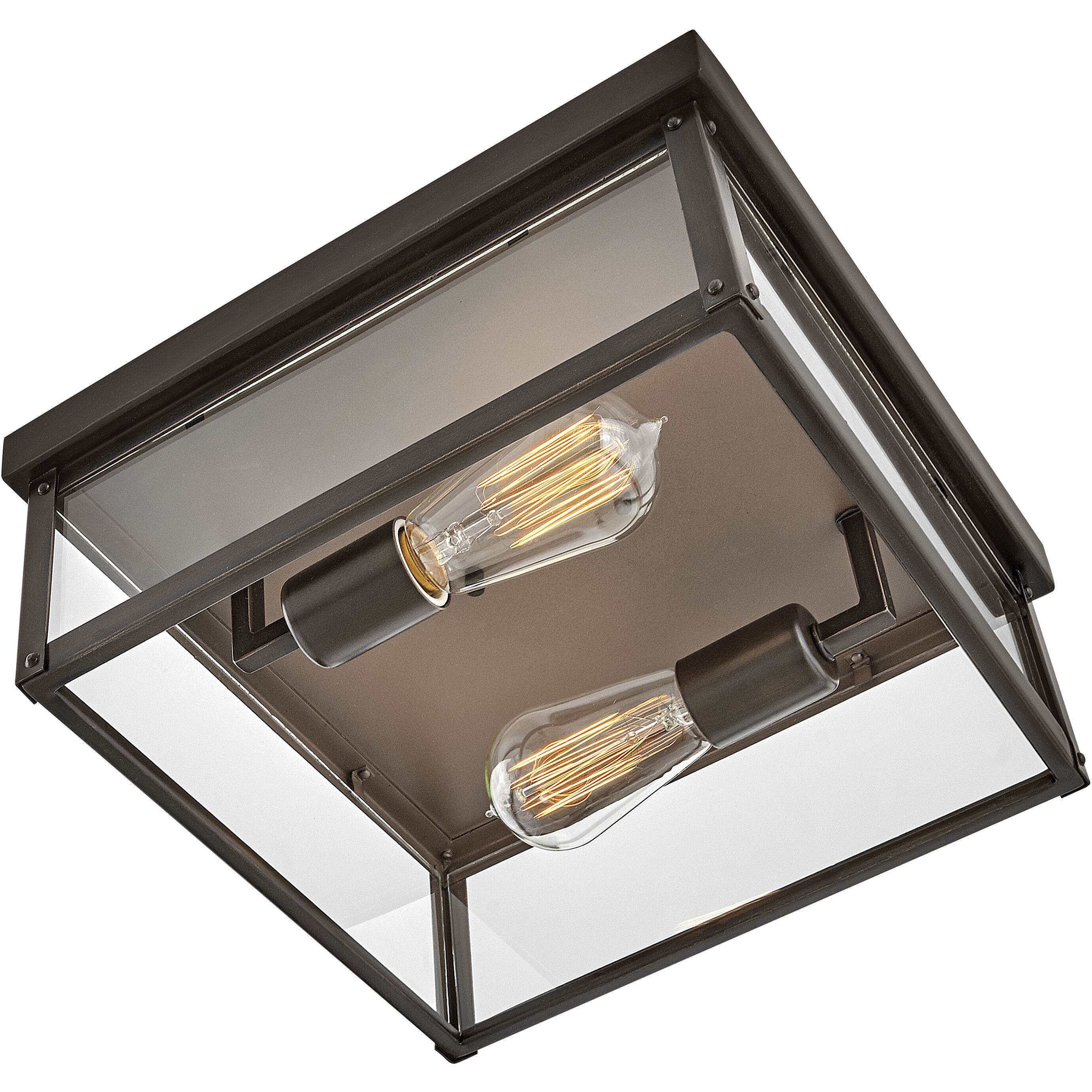 Beckham 2 Light 12 inch Oil Rubbed Bronze Outdoor Flush Mount