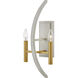 Euclid LED 10 inch Cement Gray with Brushed Gold Indoor Wall Sconce Wall Light