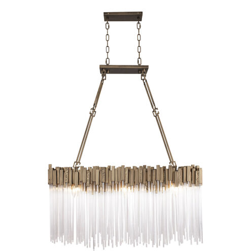 Matrix Linear Pendant Ceiling Light in Havana Gold, 6