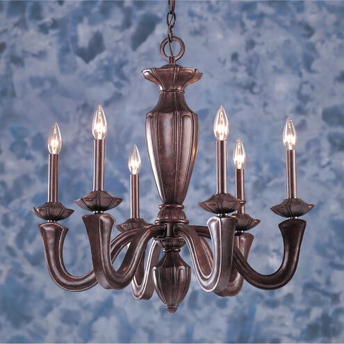 Zevon 6 Light Rich Brown Chandelier Ceiling Light
