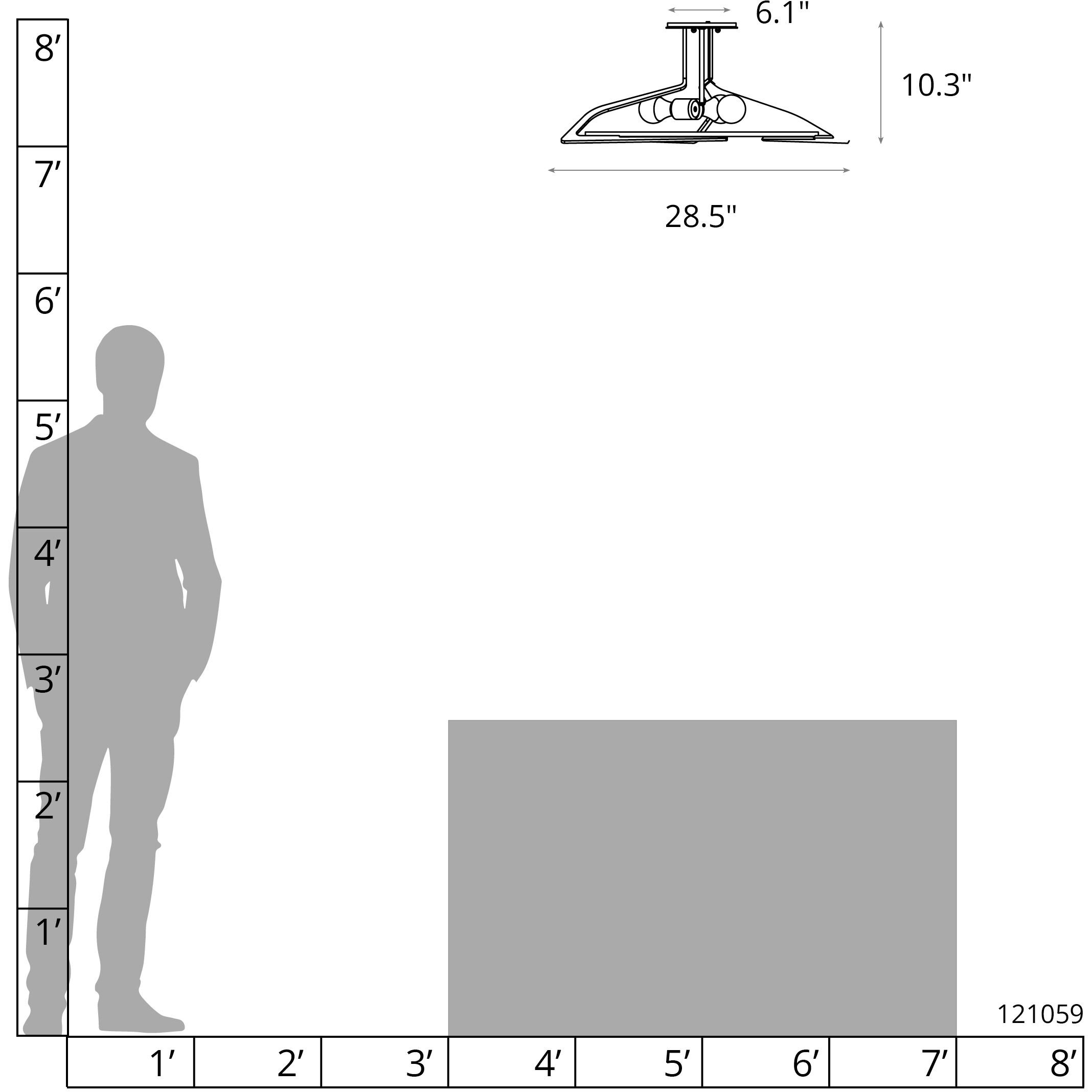 Callisto 3 Light 28.5 inch Black Semi-Flush Ceiling Light