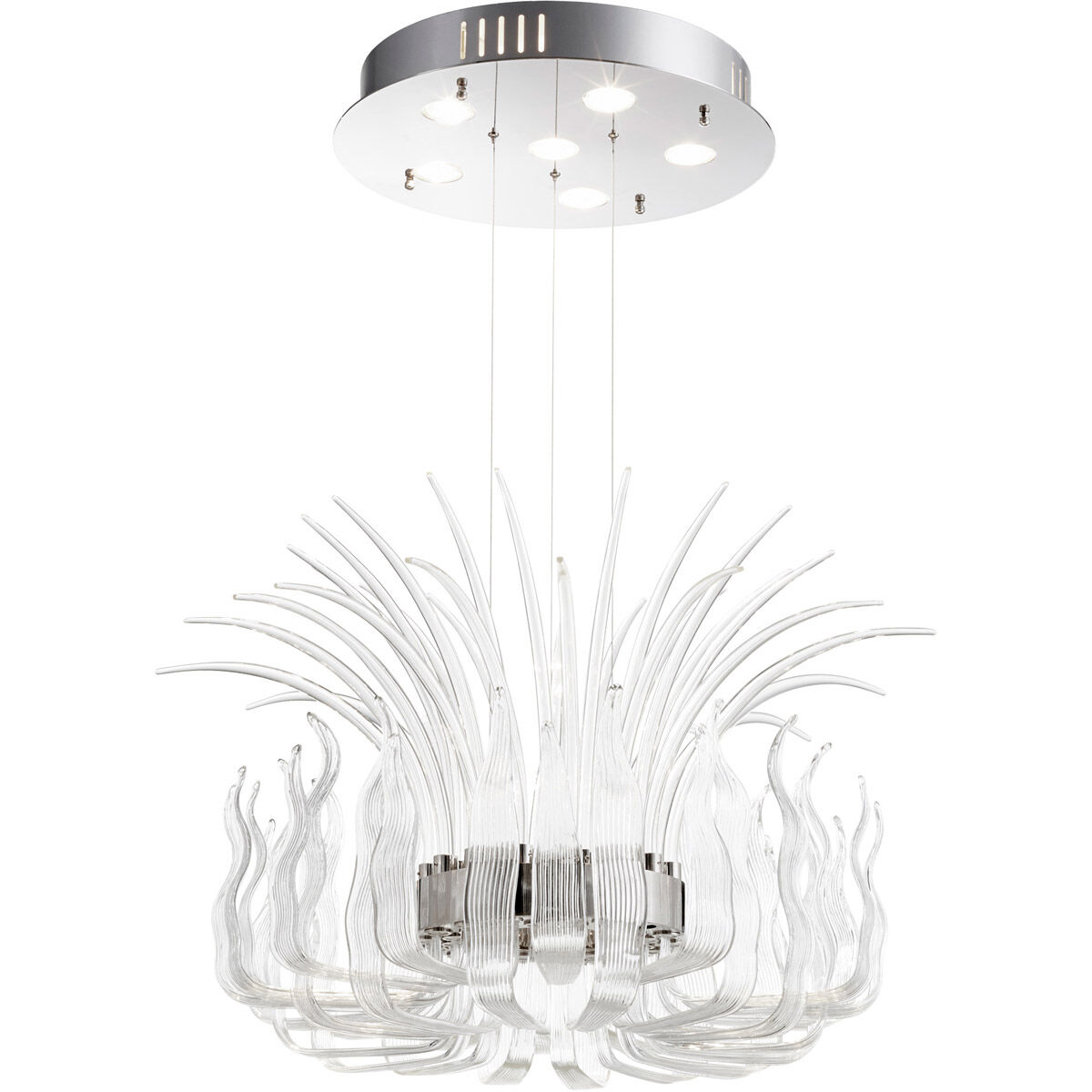 Catalina 6 Light 28.25 inch Polished Nickel Pendant Ceiling Light, Medium