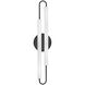 Eos LED 25 inch Black Vanity Light Wall Light, Vertical