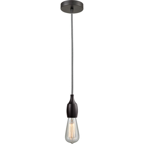 Chelsea Bare Bulb 1 Light 2 inch Oil Rubbed Bronze Mini Pendant Ceiling Light in Zebra, Chelsea