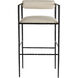 Barbana 39 inch Oxford White and Natural Iron Bar Stool