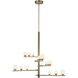 Cypress LED 18 inch Brushed Gold/Opal Glass Chandelier Ceiling Light