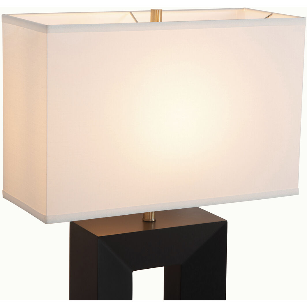 Julie 30 inch 23.00 watt Ebony and Weathered Brass Standing Table Lamp Portable Light