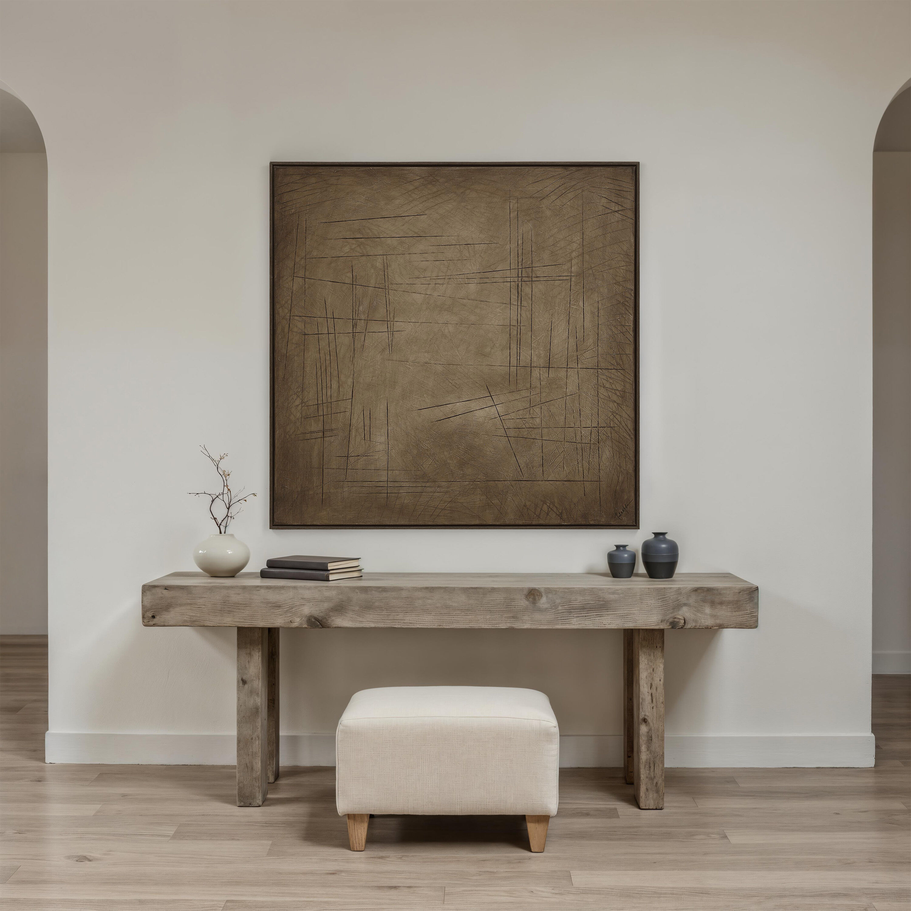 Alaric Multicolor and Black Oak Canvas Art