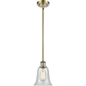 Ballston Hanover 1 Light 6 inch Antique Brass Pendant Ceiling Light in Incandescent, Fishnet Glass, Ballston
