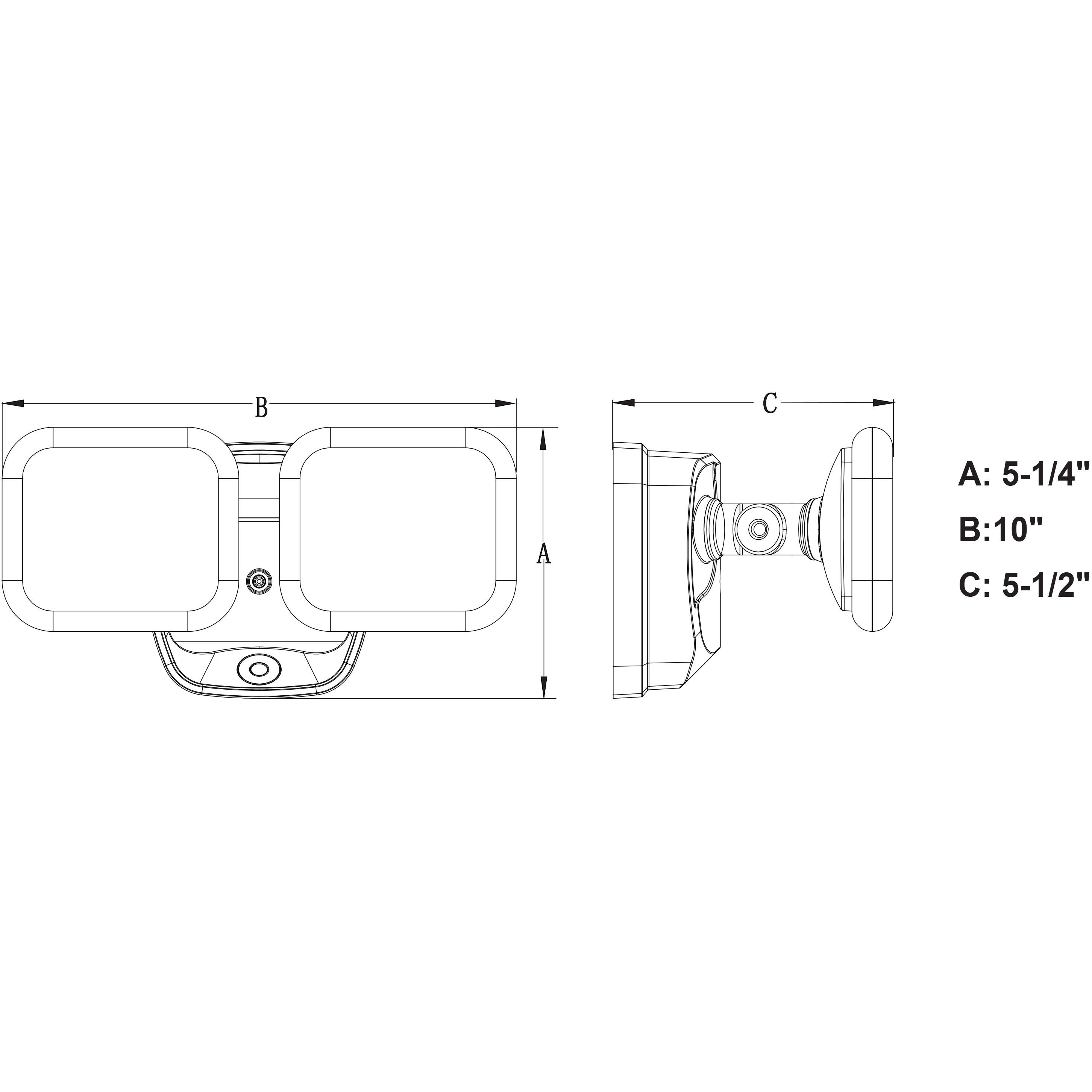 Theta LED 5.25 inch Bronze Outdoor Security