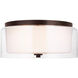 Elmwood Park 2 Light 14 inch Bronze Flush Mount Ceiling Light