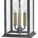 Heritage Adair LED 9 inch Aged Zinc with Antique Nickel and Heritage Brass Outdoor Hanging Lantern