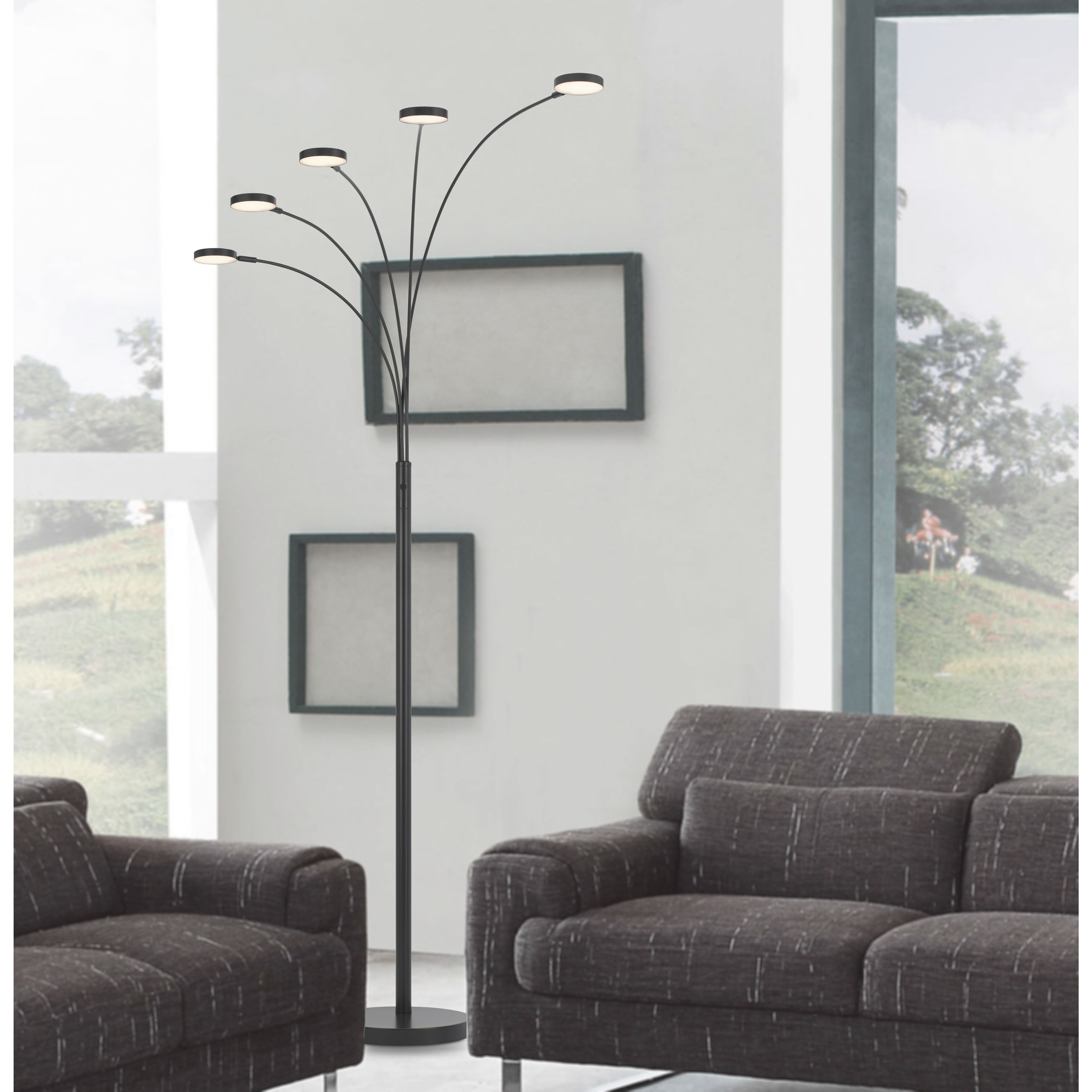 Malibu 82 inch 8.00 watt Dark Bronze Arc Floor Lamp Portable Light