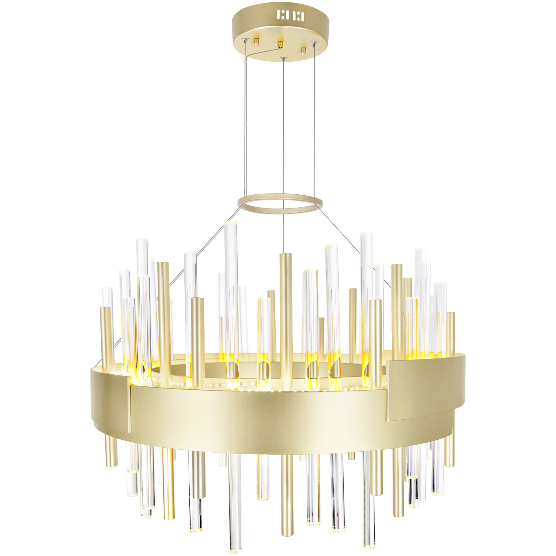 Millipede LED 20 inch Satin Gold Chandelier Ceiling Light