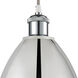 Ballston Dome LED 7.5 inch White and Polished Chrome Mini Pendant Ceiling Light