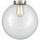 Nouveau 2 Beacon LED 10 inch Antique Copper Mini Pendant Ceiling Light in Clear