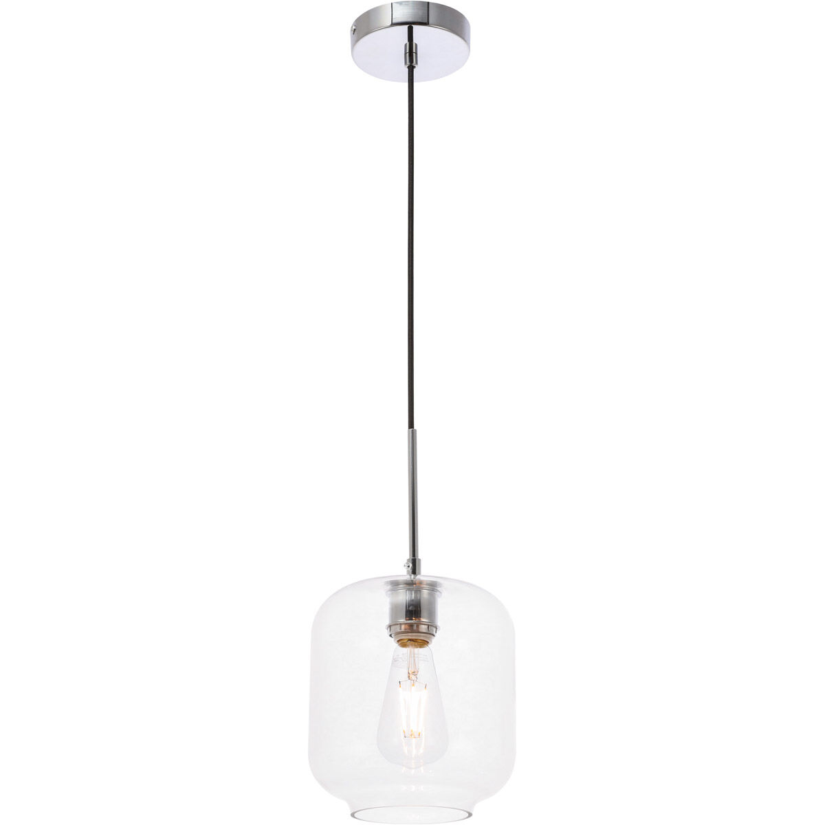 Collier 1 Light 7.3 inch Chrome Pendant Ceiling Light