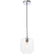 Collier 1 Light 7.3 inch Chrome Pendant Ceiling Light