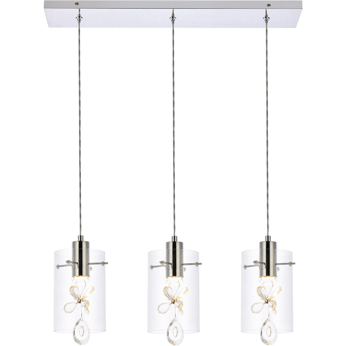 Chrome linear pendant light online