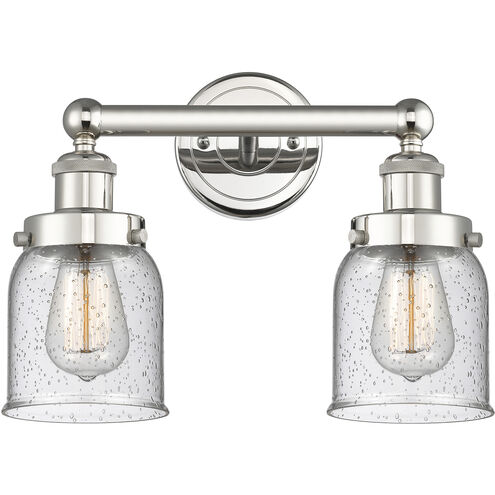 Bell 2 Light 15.5 inch Polished Nickel Bath Vanity Light Wall Light in Seedy
