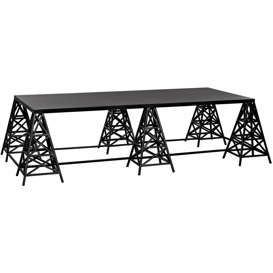 Brixton 64 X 38 inch Matte Black Coffee Table