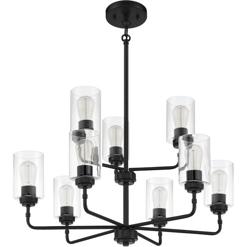 Stowe 9 Light 30 inch Flat Black Chandelier Ceiling Light