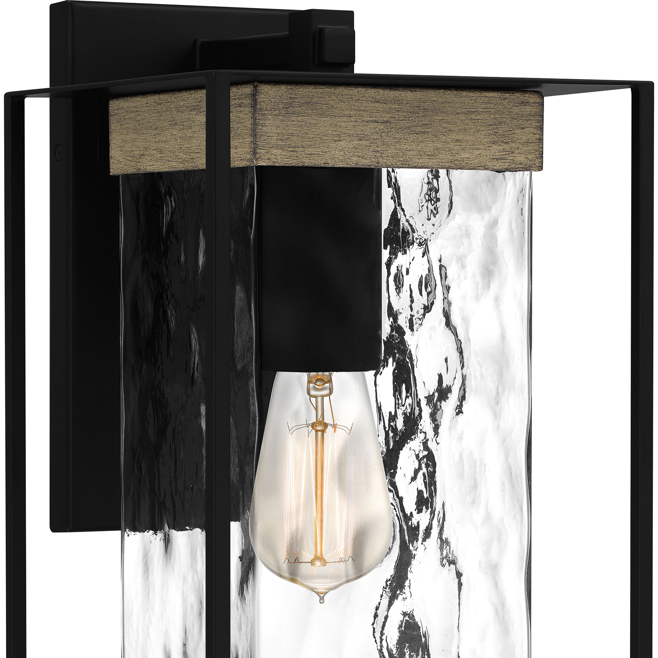 Longwood 1 Light 17 inch Matte Black Outdoor Wall Lantern
