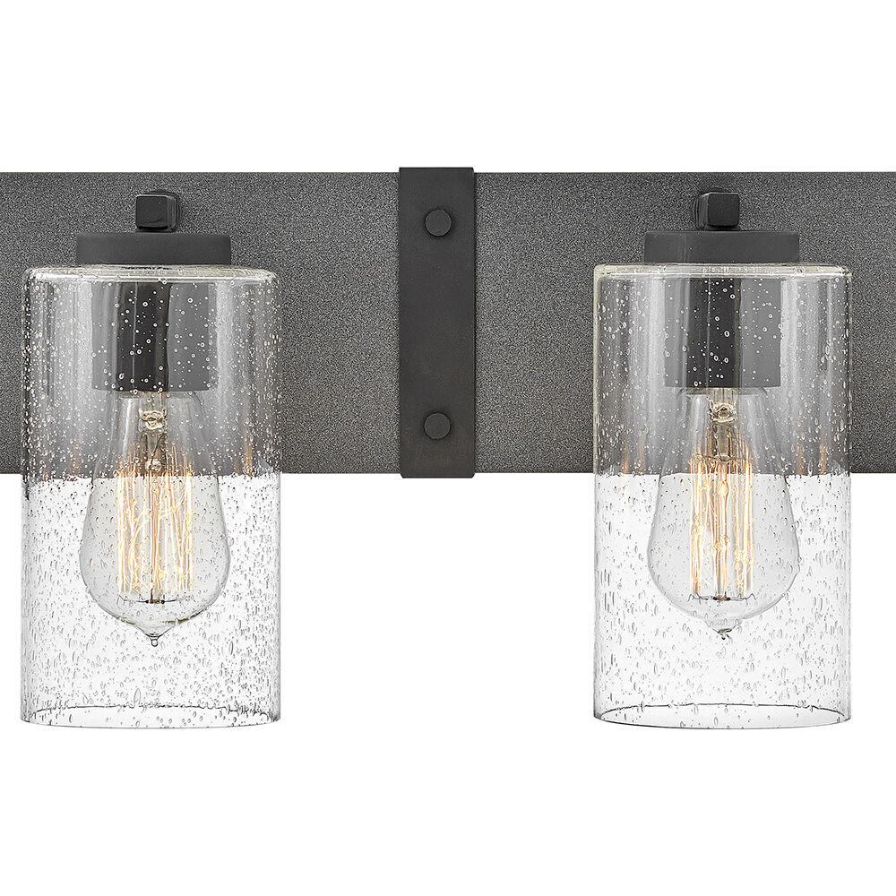 Sawyer 4 Light 30.75 inch Aged Zinc with Distressed Black Vanity Light Wall Light