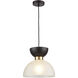 Softshot 1 Light 12 inch Black with Gold Pendant Ceiling Light