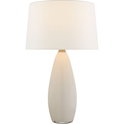 Chapman & Myers Myla 29.25 inch 100 watt White Glass Table Lamp Portable Light, Large