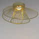 Zeta LED 20 inch Natural Aged Brass Flush Mount Ceiling Light