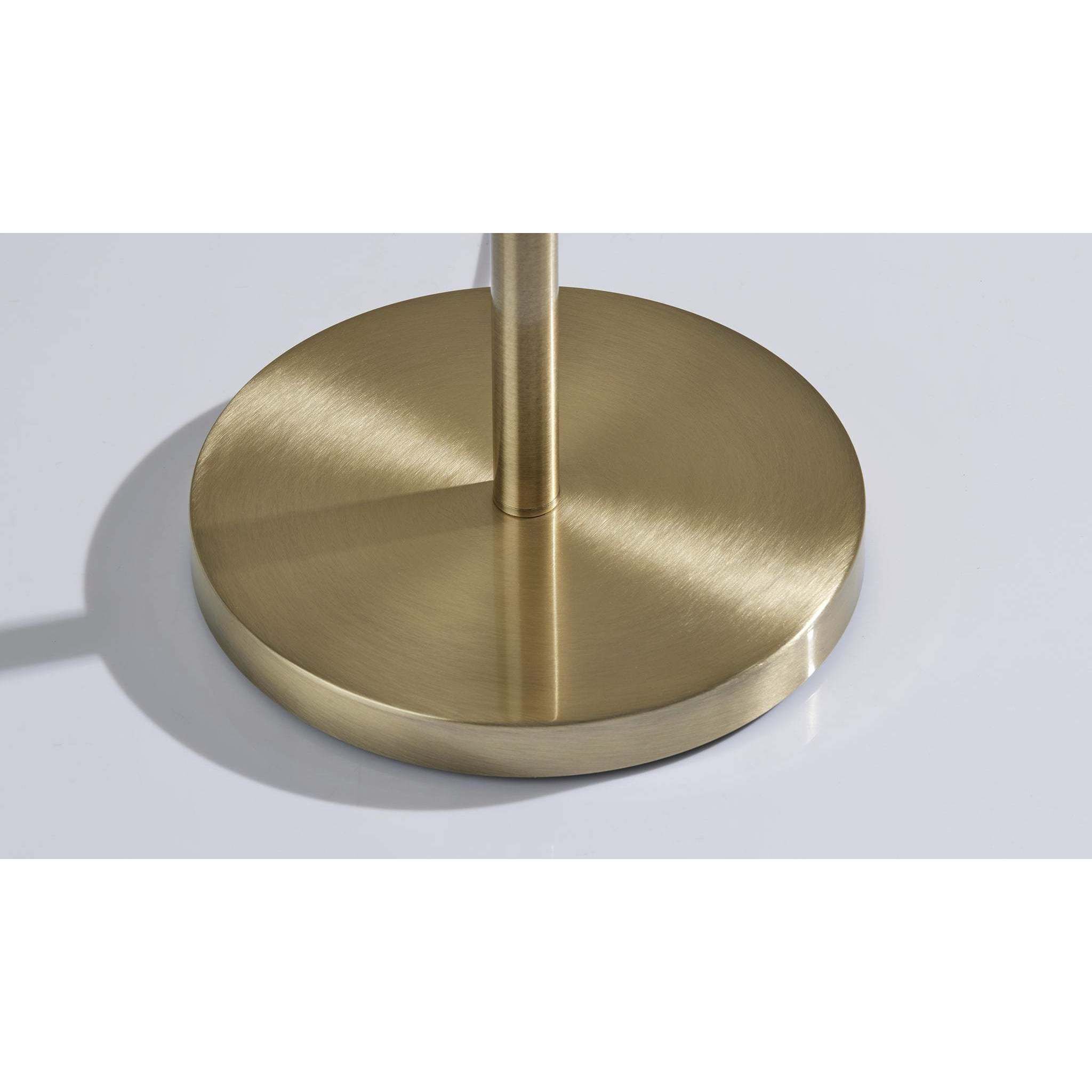 Delilah 64.5 inch 150.00 watt Antique Brass and Blue Textured Glass Floor Lamp Portable Light