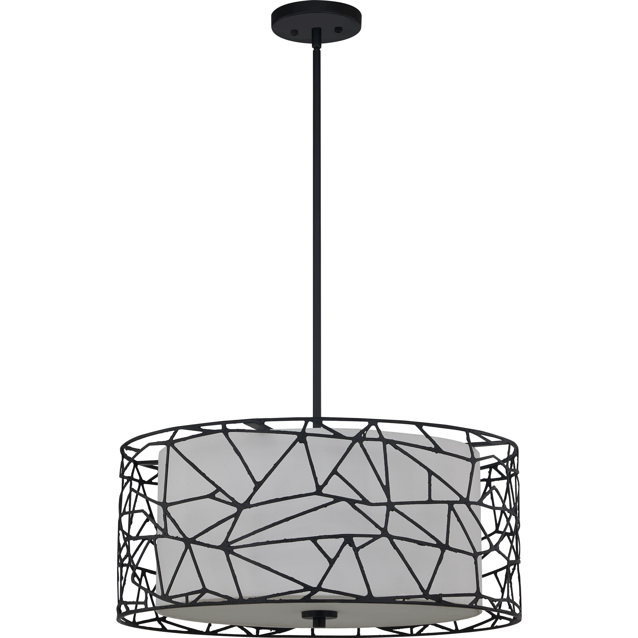 Newcastle 4 Light 23.5 inch Matte Black Pendant Ceiling Light
