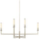 Courante 6 Light 44.75 inch Champagne Chandelier Ceiling Light