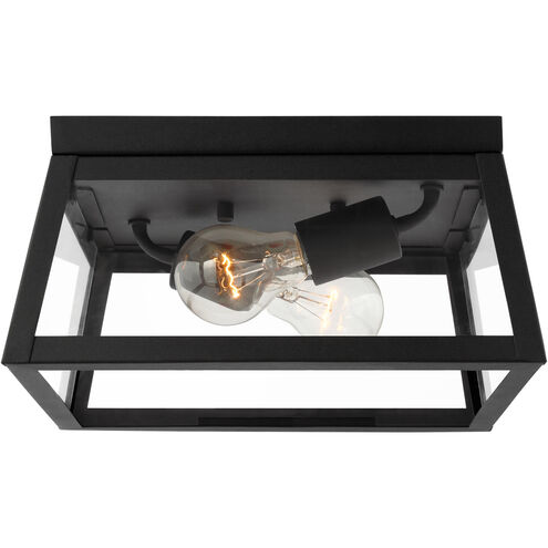 Founders 2 Light 11.5 inch Black Outdoor Flush Mount