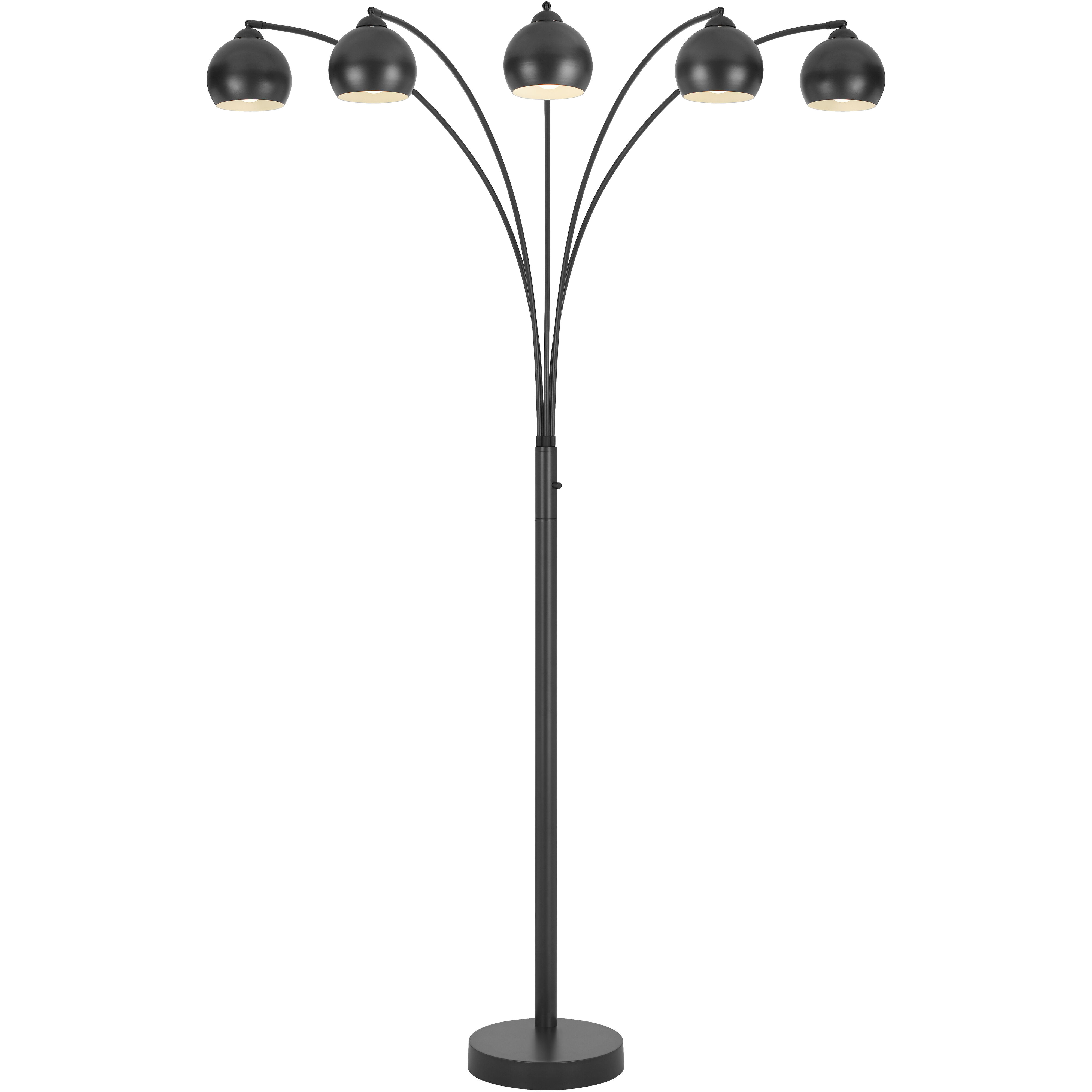 Carley 88 inch 60 watt Charcoal Grey Floor Lamp Portable Light