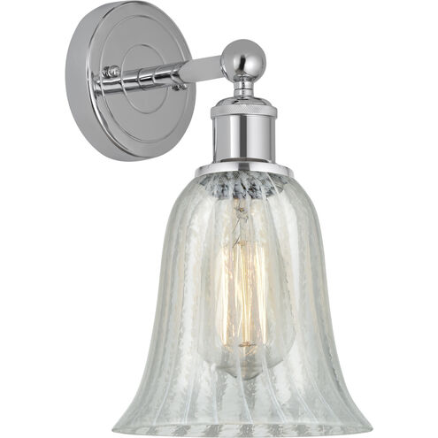 Edison Hanover 1 Light 6 inch Polished Chrome Sconce Wall Light in Mouchette Glass