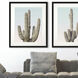 Pienaar Saguaro Green and Blue and Pink Framed Art