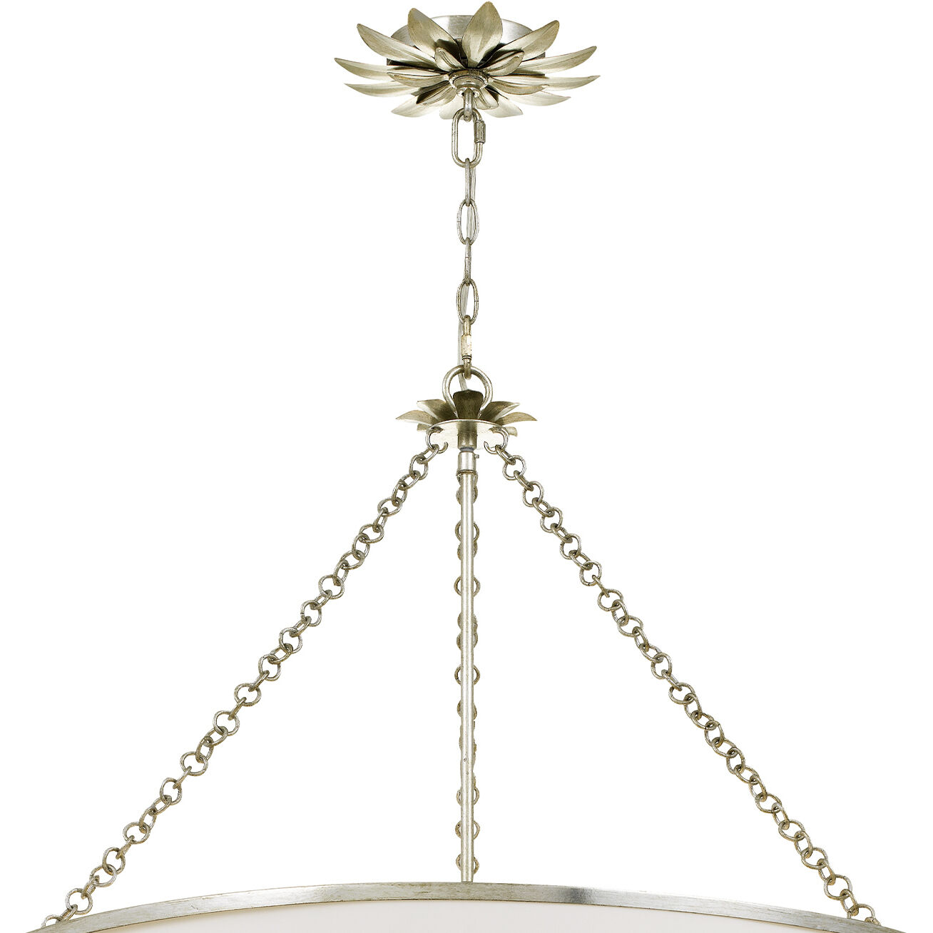 Broche 8 Light 29 inch Antique Silver Chandelier Ceiling Light