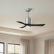 Atlas Patricia-3 42 inch Brushed Nickel with Matte Black Blades Ceiling Fan