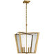 Paloma Contreras Palais LED 20.75 inch Hand-Rubbed Antique Brass Lantern Pendant Ceiling Light