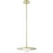 Solstice LED 15.75 inch Polished Brass Convertible Pendant Ceiling Light